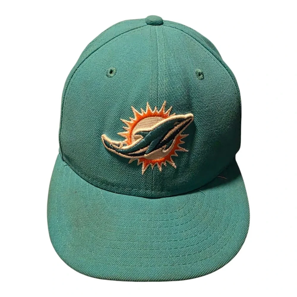 New Era 59fifty Miami Dolphins Baseball Cap Hat 6 5/8